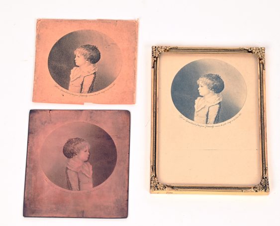 Physionotrace de Guenedey plaque de cuivre : 1342 euros